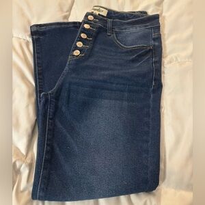 Haptic Jeans Stylish High Rise Women's Jeans in Deep Blue  NWOT